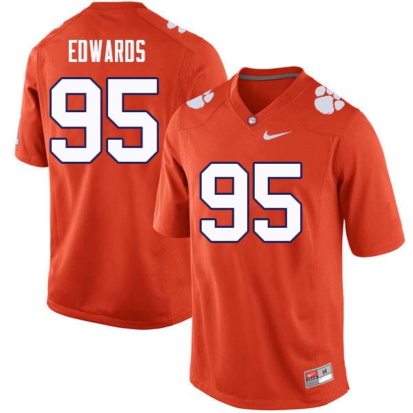 Men #95 James Edwards Clemson Tigers College Football Jerseys Sale-Orange - Click Image to Close